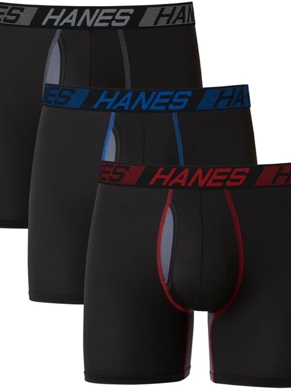 Hanes Men's Underwear Boxer Briefs Pack, 3-Pack,